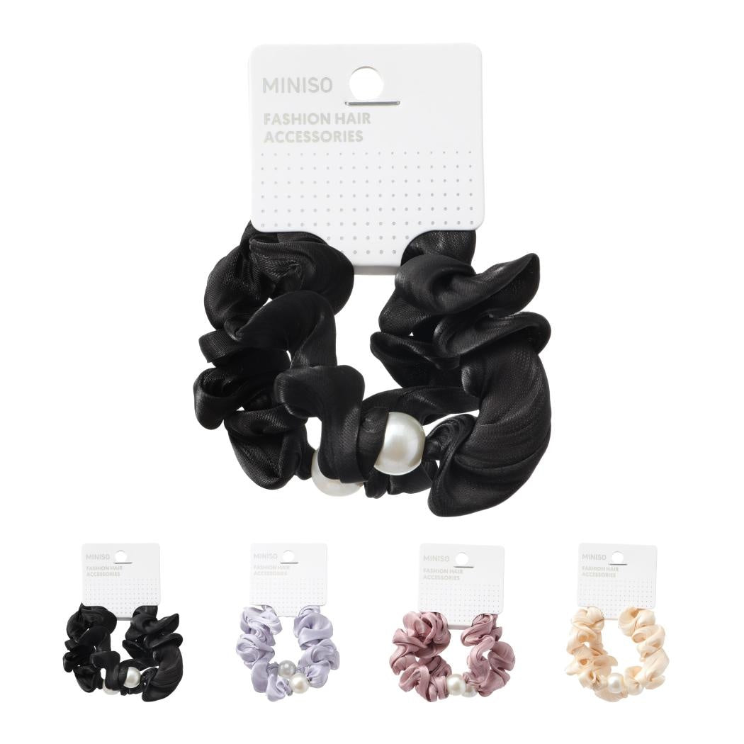 Fashion Series Bright Yarn Hair Scrunchies (2 pcs) (Random Design)