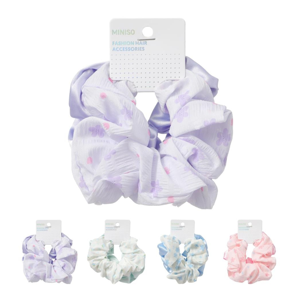 Fashion Series Floral Hair Scrunchies (2 pcs) (Random Design)