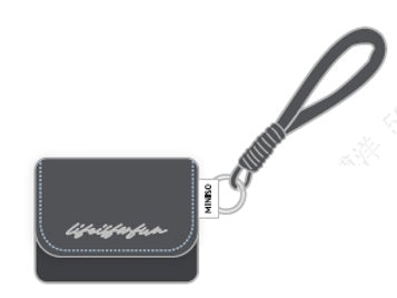 Life is for Fun Series Leather Earphone Case (Black)
