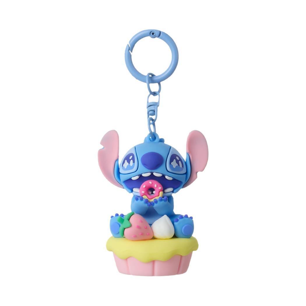 Disney Stitch Dinner Party Collection Strawberry Cupcake Keychain(Stitch)