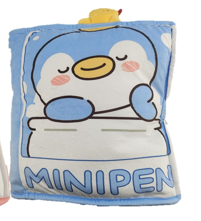 Mini Family-13in. Comic Book Pillow (Blue Penguin Mini Pen)