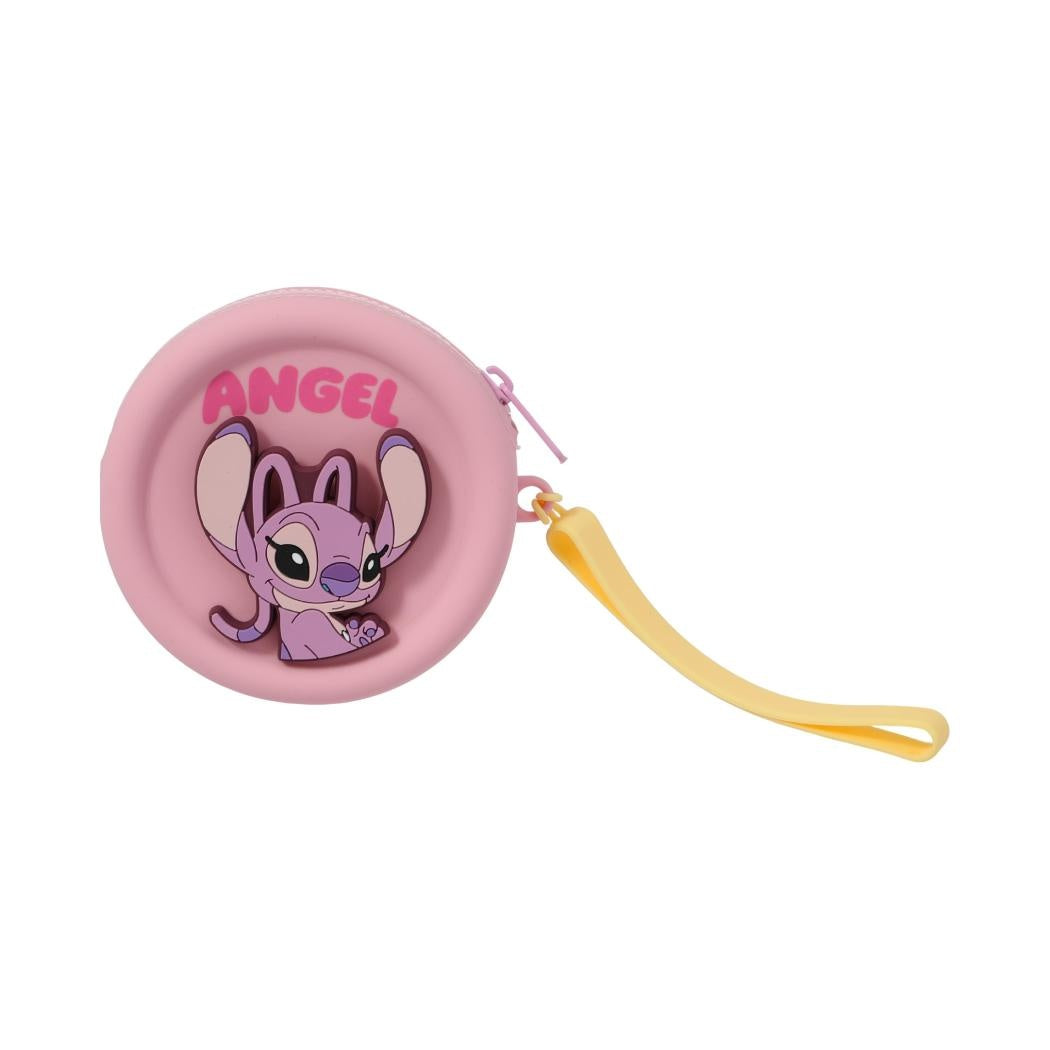 Disney Lilo & Stitch Collection Silicone Coin Purse(Angel,Pink)