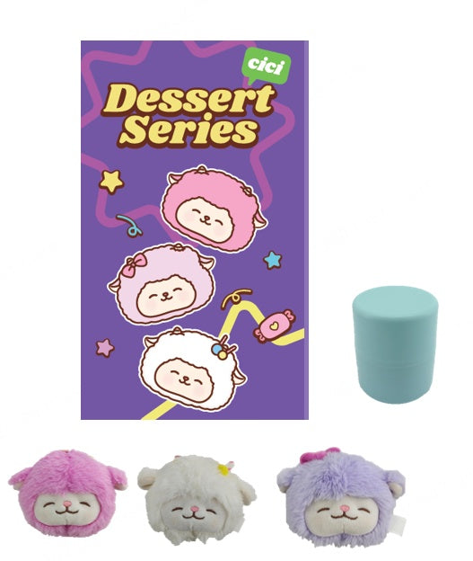 Mini Family - Sheep Surprise Jar Plush Toy(3.5in. Cici Head Pendant, 3 Assorted Models: Pink, Purple, White)