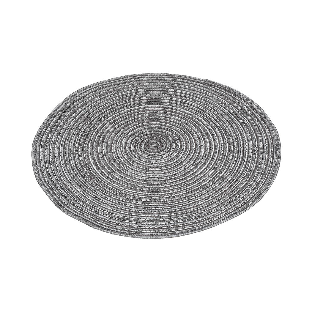 Round Braided Placemat(Gray)