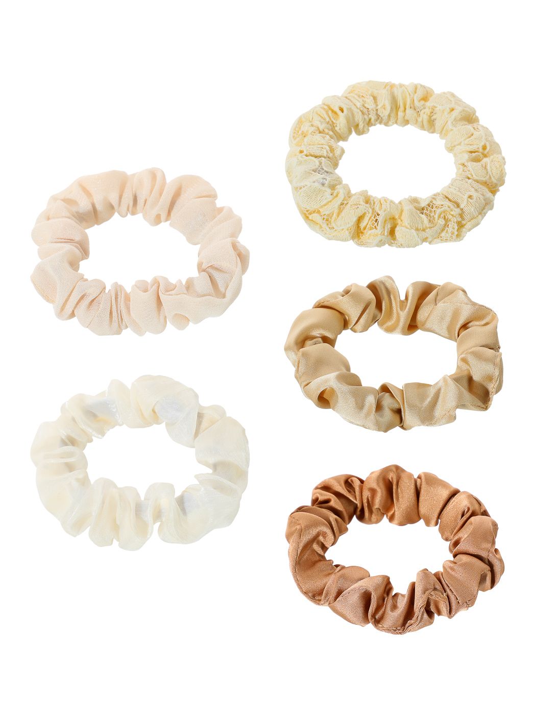 Gradient Hair Ties, 5 Pack - Yellow