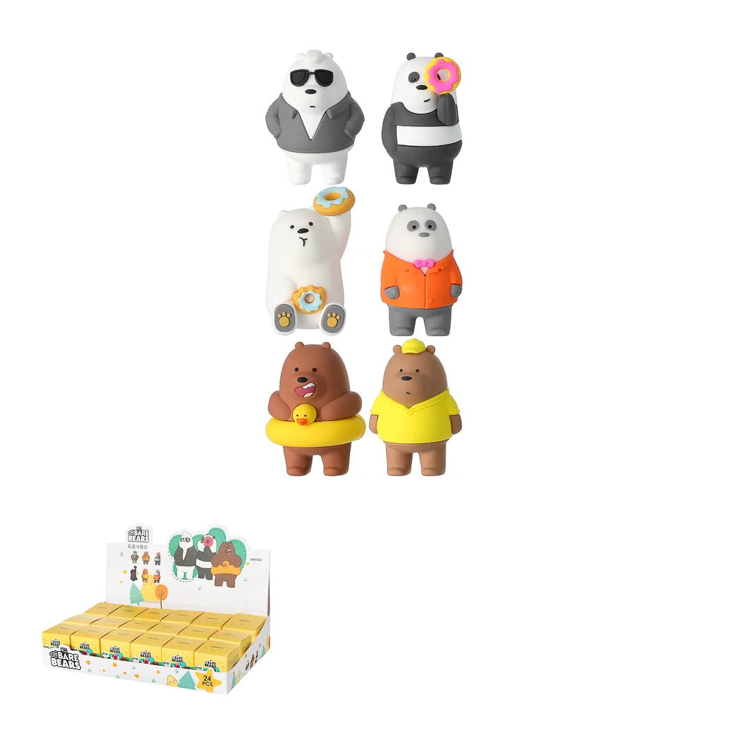We Bare Bears Collection Summer Series 3D Fridge Magnets Blind Box
