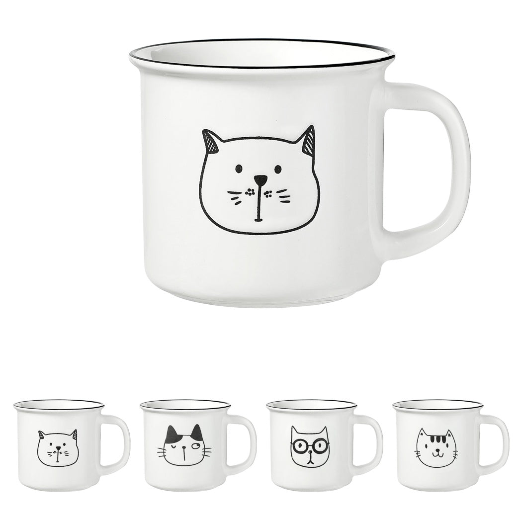 Cartoon cat mug (390ml) (Random Design)