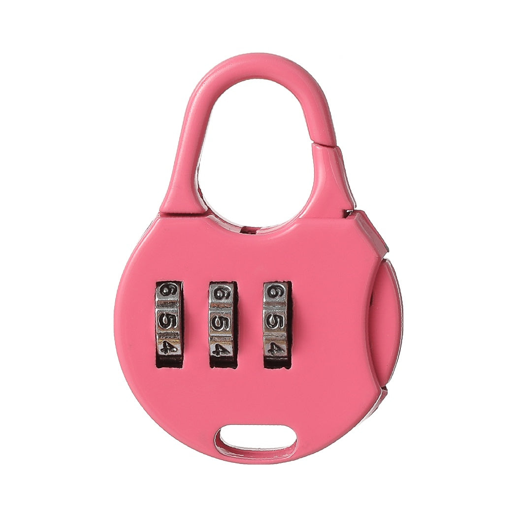 Mini Round Combination Lock - Pink