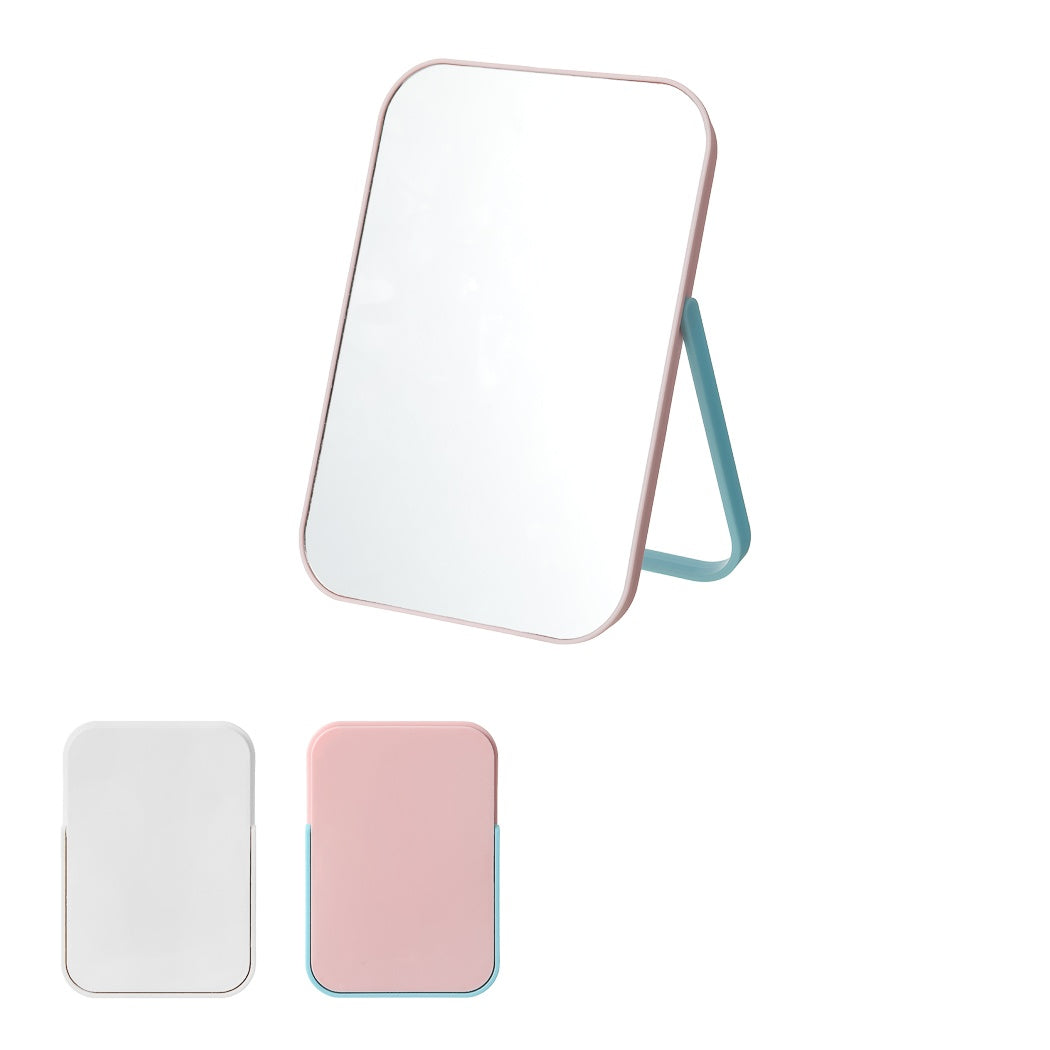 Square Hanging and Standing Mirror - White