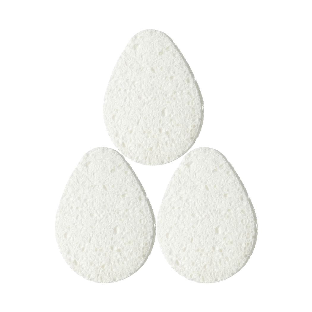 Wood Pulp Fiber Facial Cleansing Sponges (3 pcs)