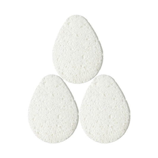 Wood Pulp Fiber Facial Cleansing Sponges (3 pcs)