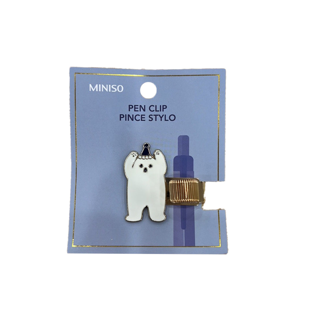 Little Bear Alloy Pen Clip(Polar Bear)