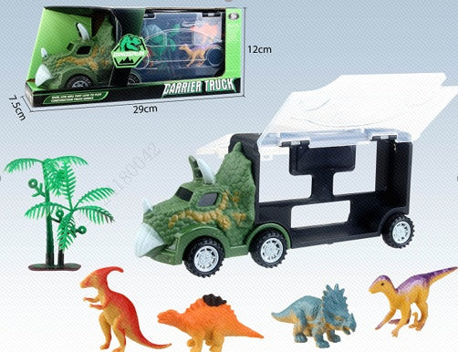 Animals Truck - with 4 Little Animals(Triceratops Truck)