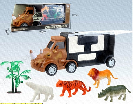 Animals Truck - with 4 Little Animals(Rhinoceros Truck)