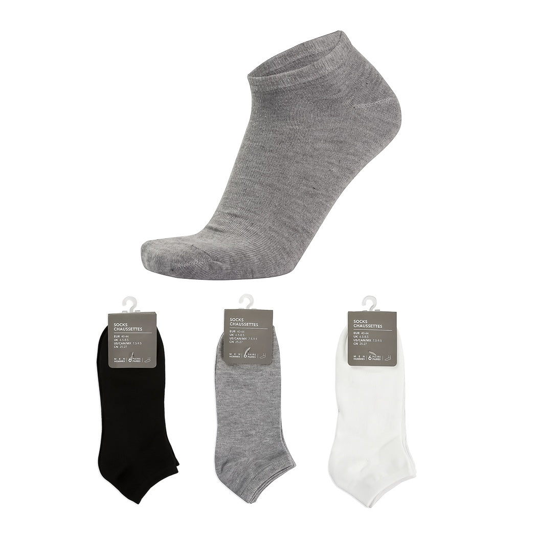 Men's Classic Low-Cut Socks (6 Pairs) (Random Design)