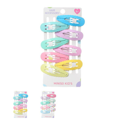 5cm Wave Design Water Drop Hair Clip (8 pcs) (Random Design)