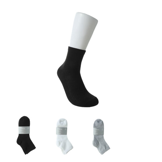 Men's Preppy Style Stripe Crew Socks (5 Pairs) (Random Design)