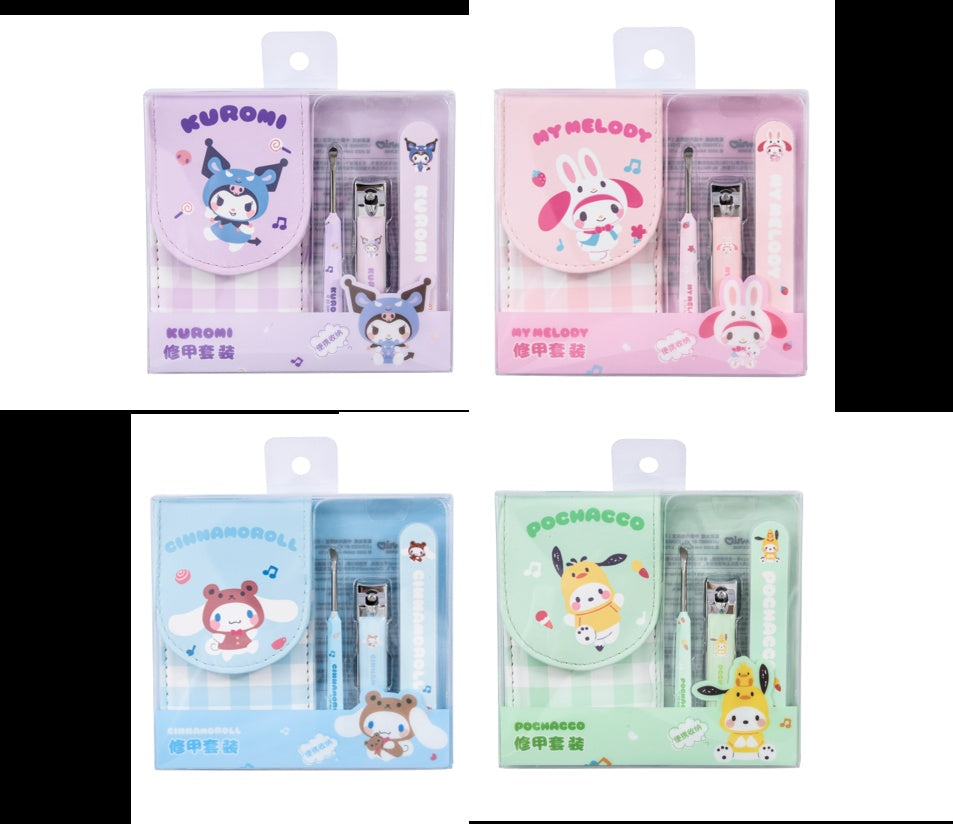 Hello Kitty and Friends 3-Piece Manicure Set with Storage Bag (Random Design)