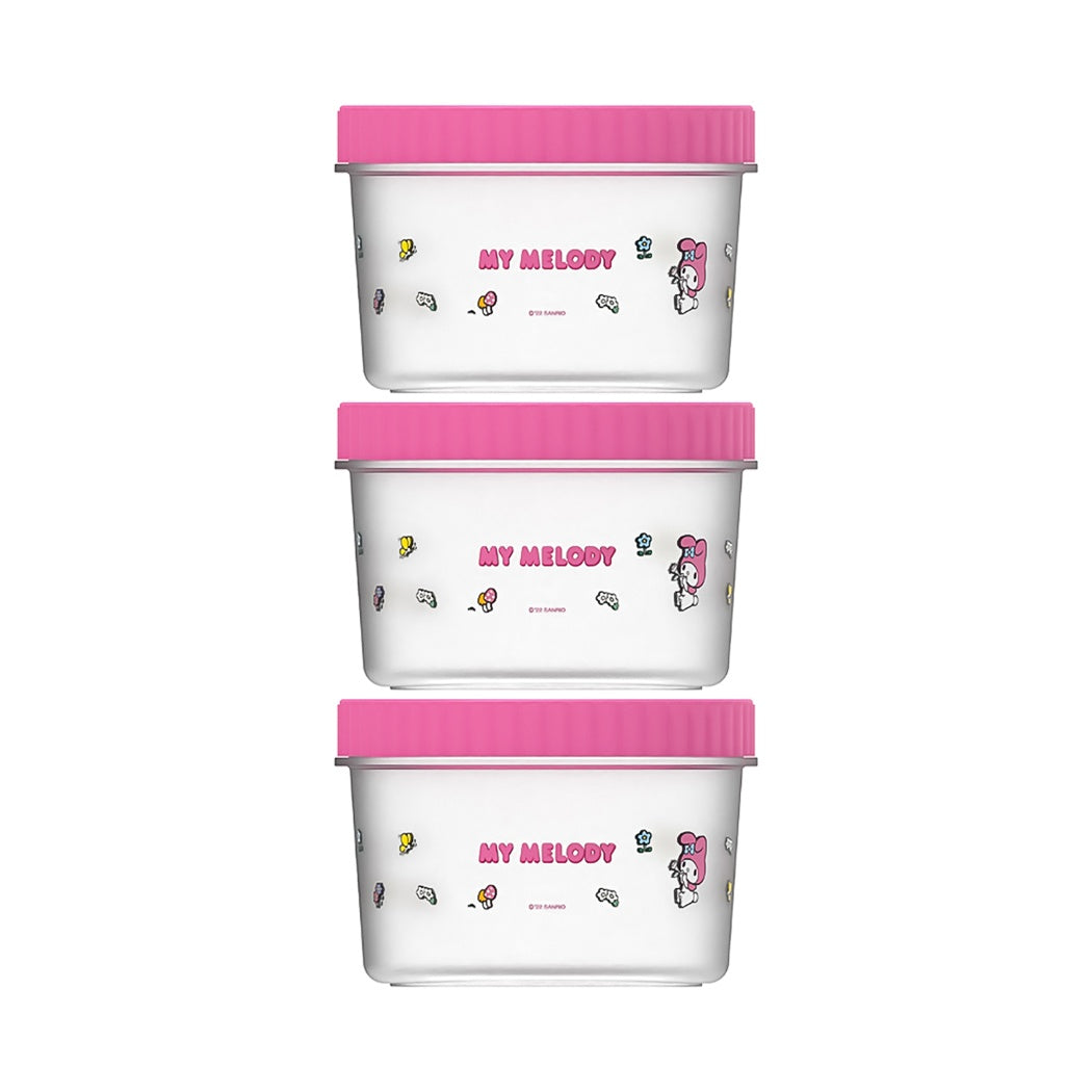 My Melody Interesting Adventure Food Storage Container (3 pcs, 500mL)