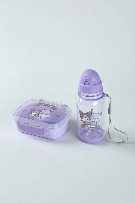 Kuromi Bento Box & Water Bottle Set