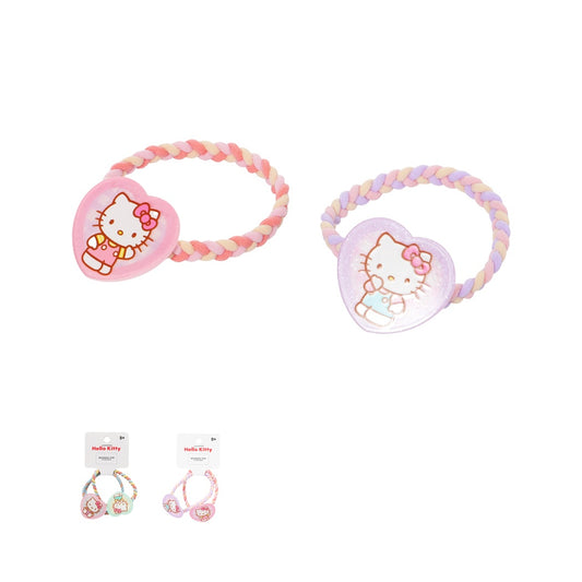 Hello Kitty Heart Hair Ties (2 pcs) (Random Design)
