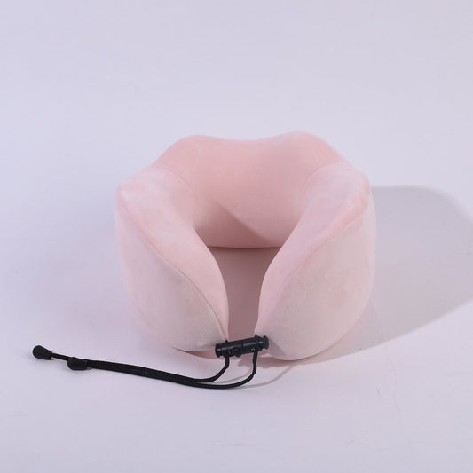 Business Series Adjustable Memory Foam Neck Pillow(Pink)