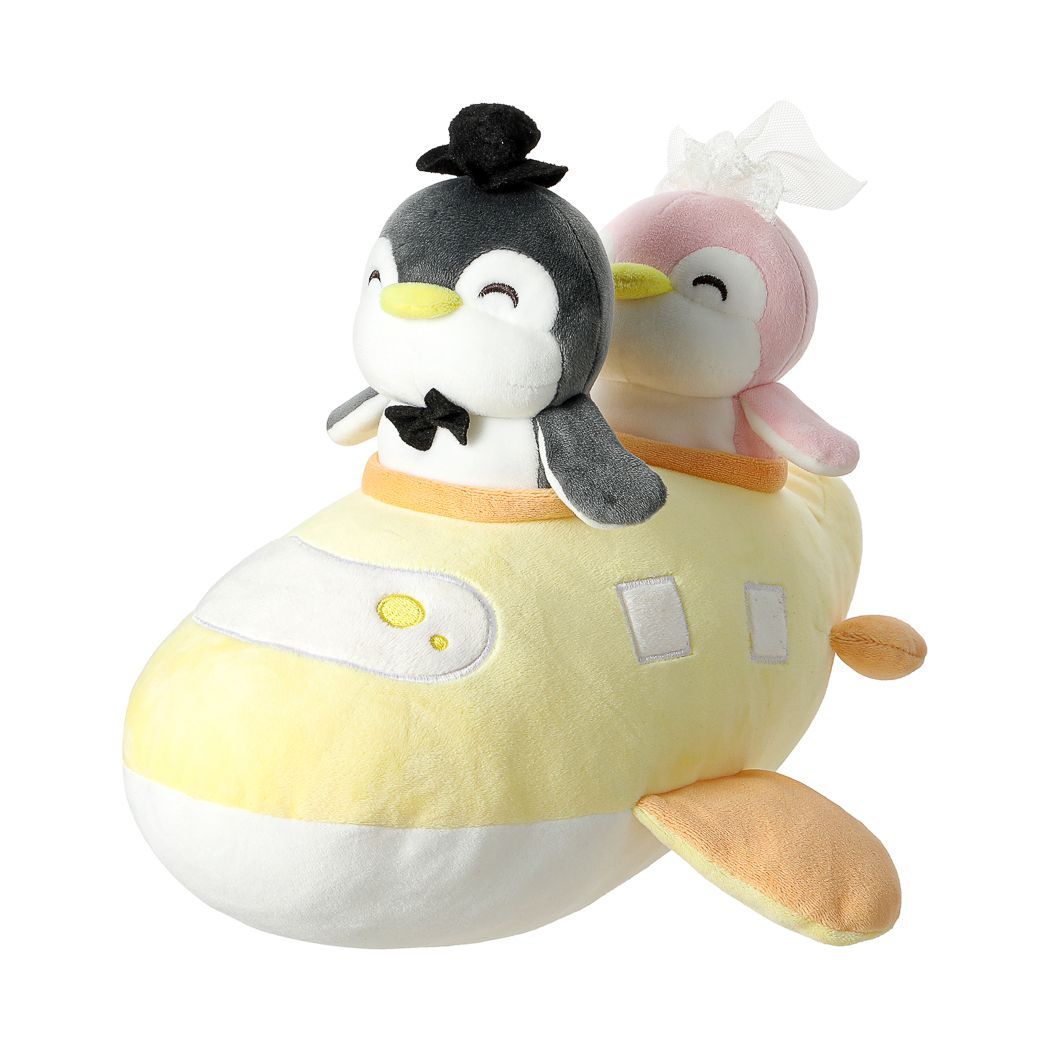 Travel Series Wedding Dress Penguin Airplane Plush Toy