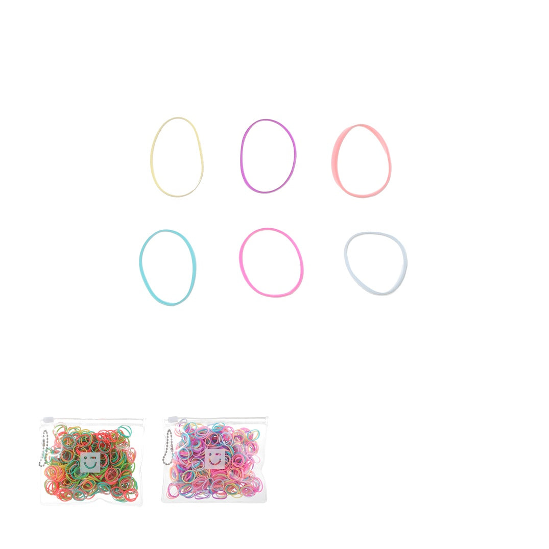 Small Rubber Bands - 500-Piece Pack, Random Colours