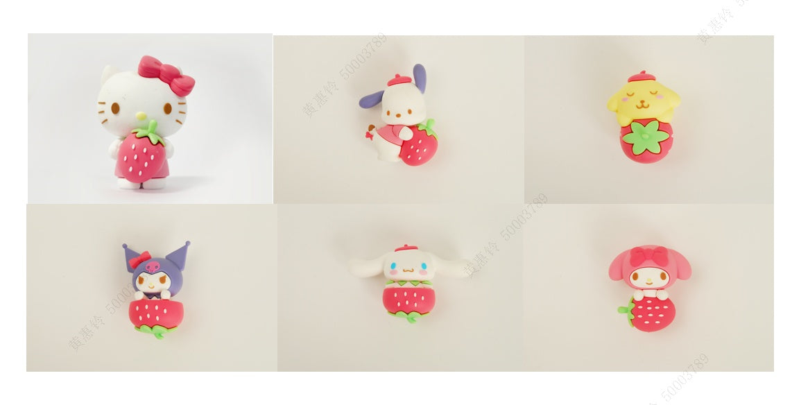 Hello Kitty and Friends Strawberry Series 3D Fridge Magnet (Random Design)