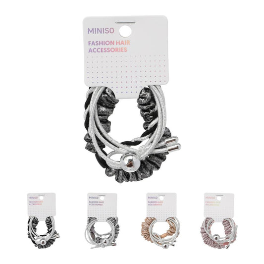 Korean Style Hair Ties (4 pcs) (Random Design)