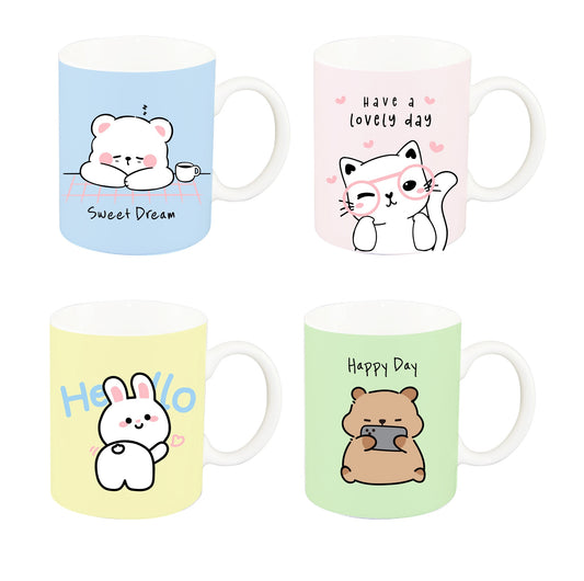 Lovely Pet Series Ceramic Mug with Handle 340mL (Random Design)