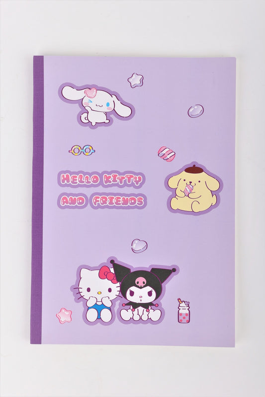 Hello Kitty and Friends Sweet Factory Collection B5 Glue-bound Book (40 Sheets, Purple)