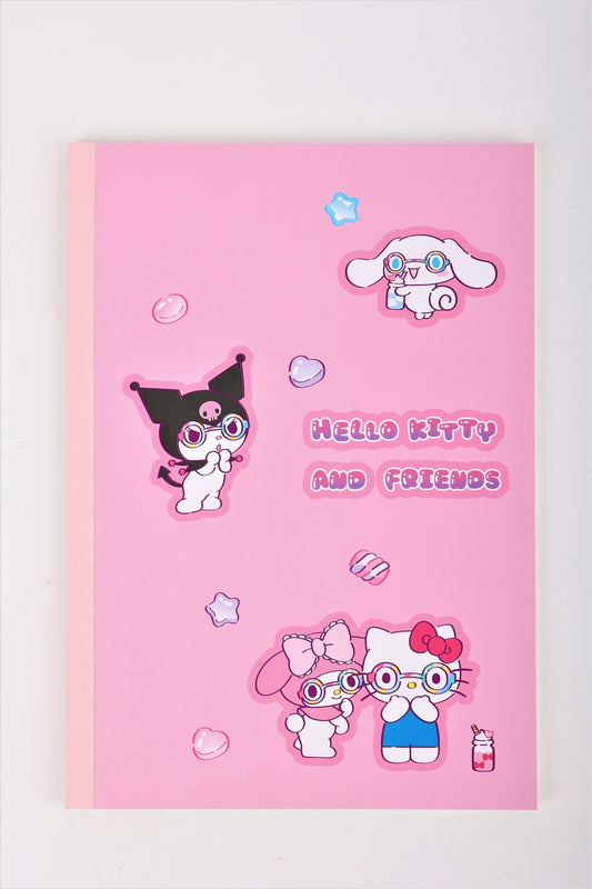 Hello Kitty and Friends Sweet Factory Collection B5 Glue-bound Book (40 Sheets, Pink)