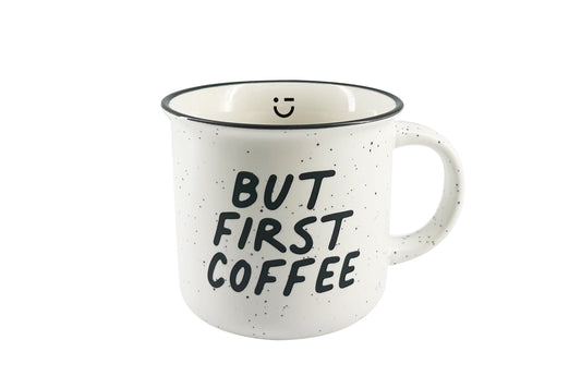 Black & White Collection Ceramic Mug with Handle 380ml (Random Design)