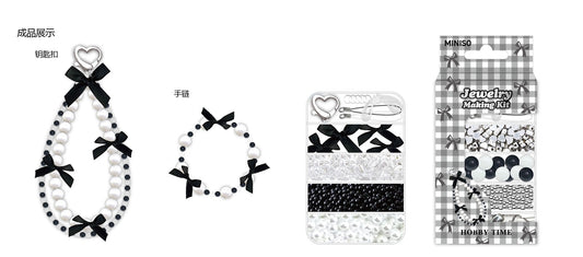 Bowknot DIY Bracelet Kit - Black and White