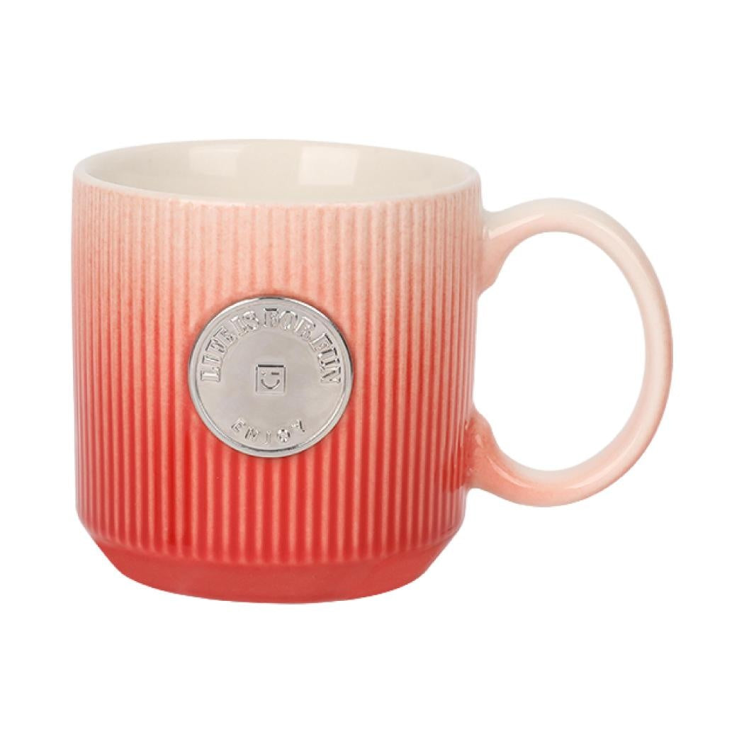 Stripes Series Ceramic Mug 380mL(Red)