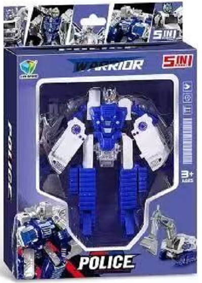 5-in-1 Transformation - Police(Excavator, 5)