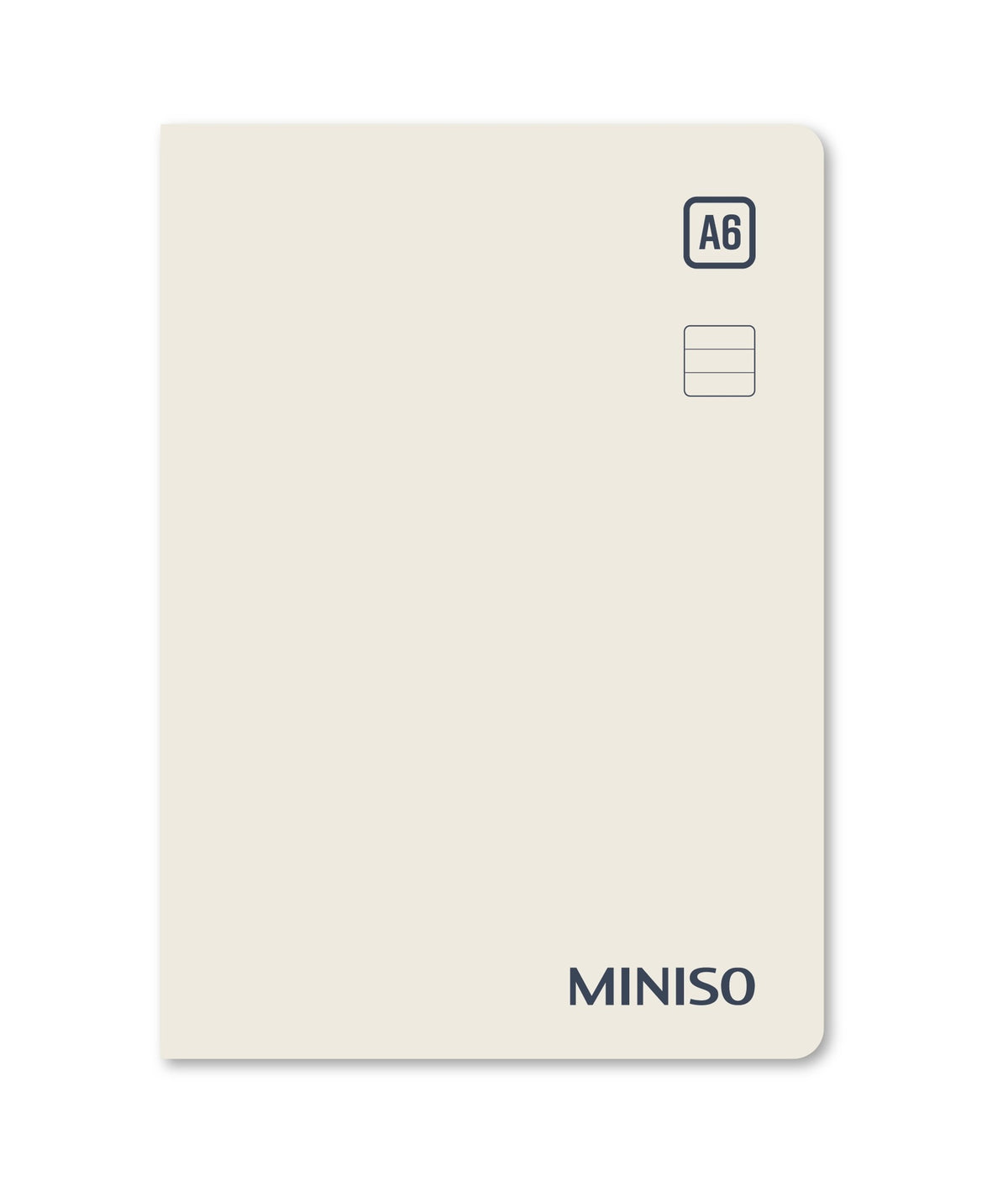 Beige A6 PP-Cover Notebook - 96 Sheets
