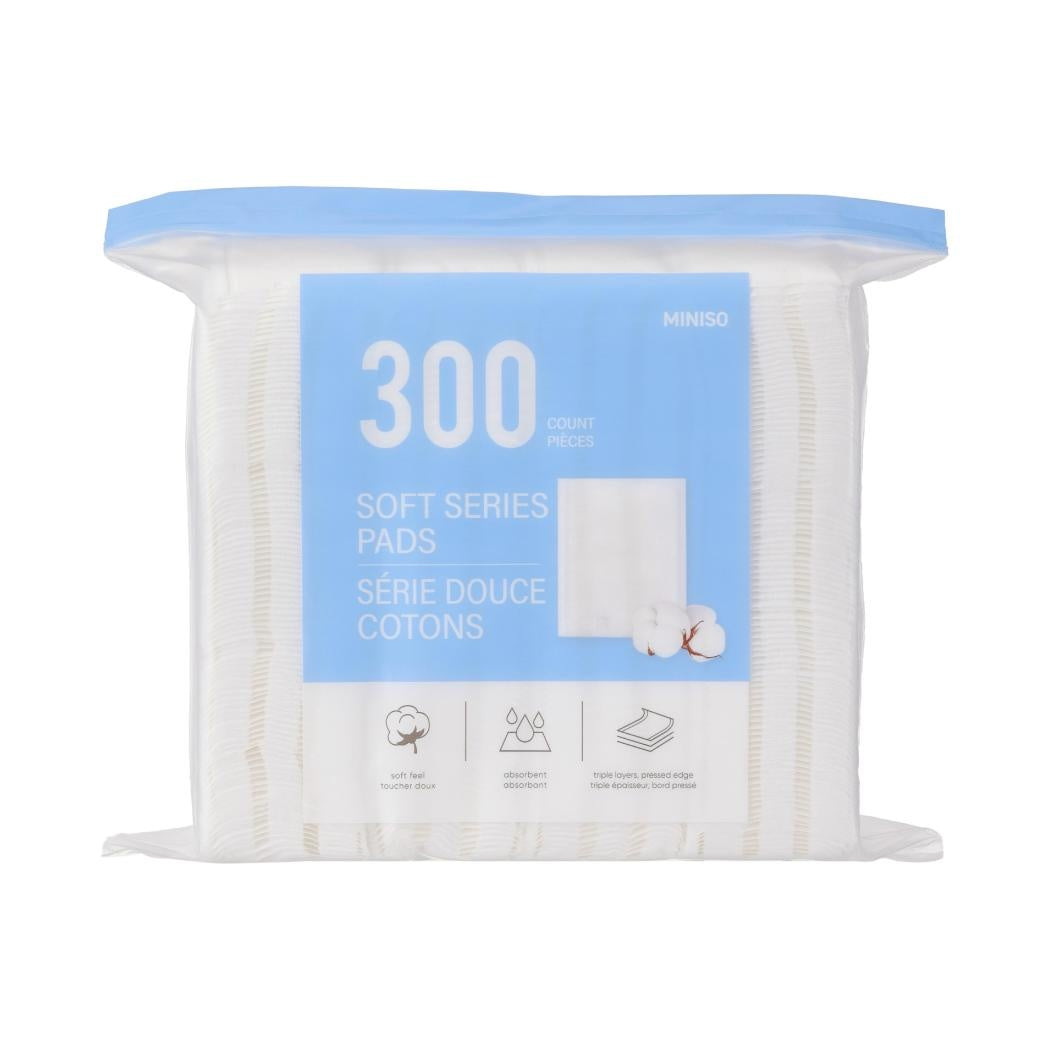 Soft Cotton-Blend Makeup Pads, 300 Pack