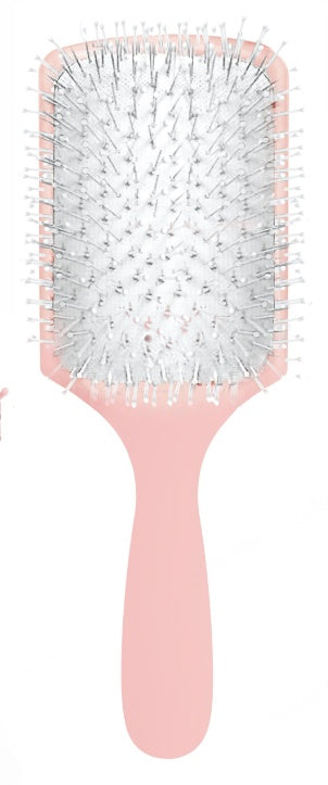 Classic Comfortable Series Paddle Cushion Massager Hair Brush (Matte Pink)