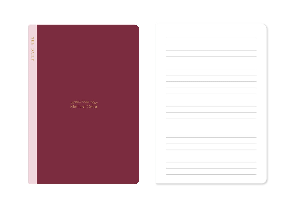Retro A5 Notebook - 28 Sheets, Wine Red