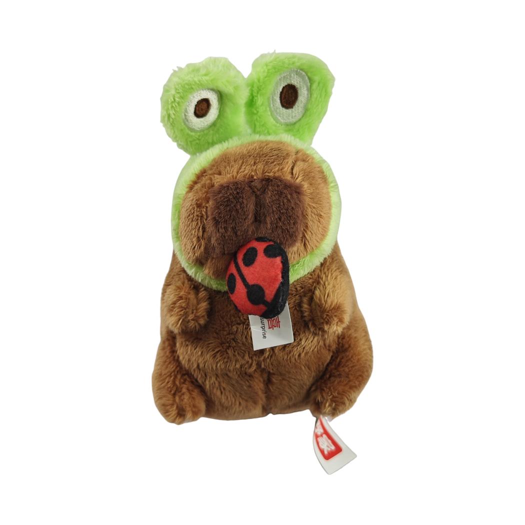 5in. String-Drawing Movable Mimi Bara Plush Pendant(Movable Ear, Frog Hat)