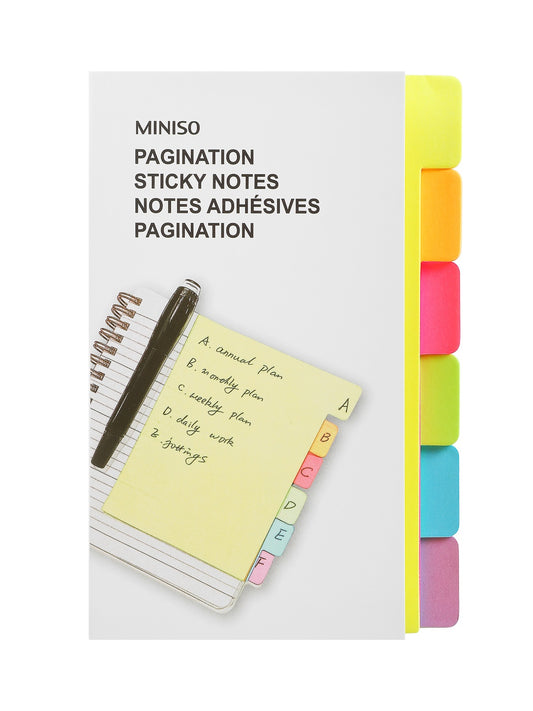 Pagination Sticky Notes(6 Colors)
