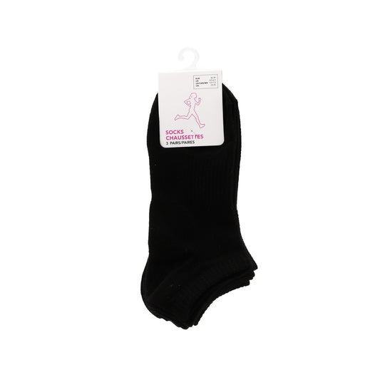 Athletic Low-cut Socks for Women (3 Pairs)(Black)