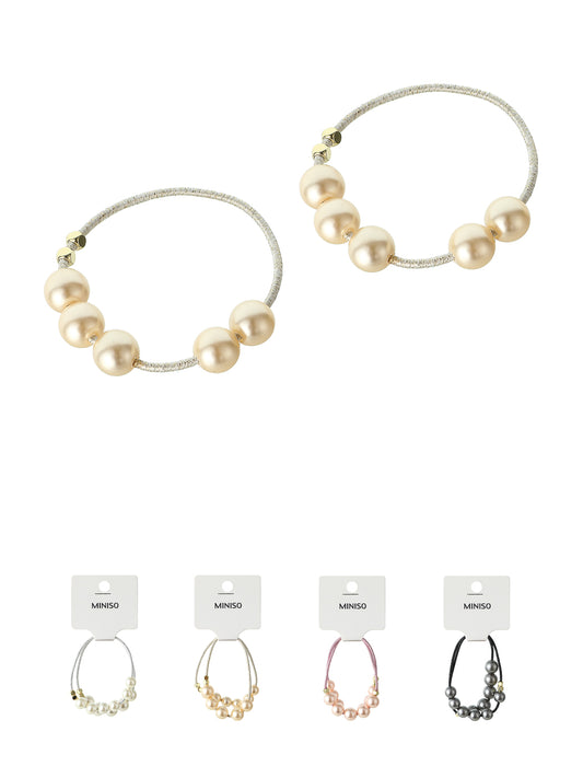 Imitation Pearl Rubber Band 1pair