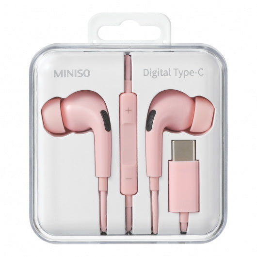 Type-C In-Ear Earphones Model: 6310T# (Pink)