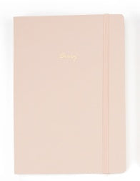 Monthly Planner Notebook - 160 Sheets, Nude Pink