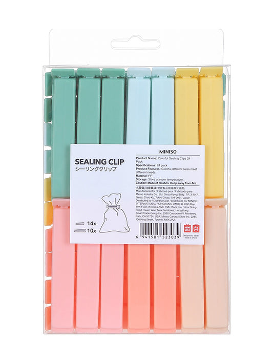 Colorful Sealing Clips 24 Pack (Random Design)