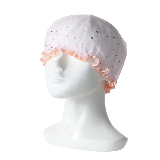 Sparkling Star Series Double-Layer Shower Cap