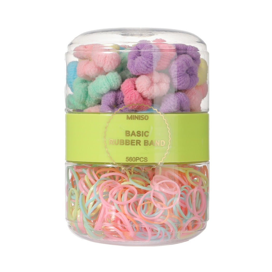 Basic Series Hamburger Hair Tie (560 pcs) (Random Design)